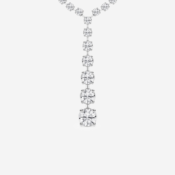 19 5/8 ctw Round Lab Grown Diamond Lariat Tennis Necklace